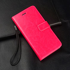 Leather Case Stands Flip Cover Holder for Oppo Reno Ace Hot Pink