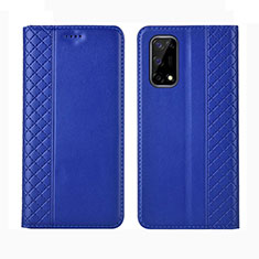 Leather Case Stands Flip Cover Holder for Realme Narzo 30 Pro 5G Blue