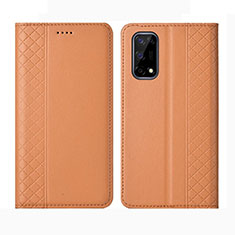 Leather Case Stands Flip Cover Holder for Realme Q2 5G Orange