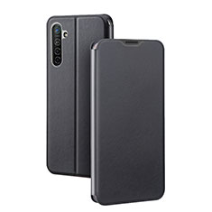 Leather Case Stands Flip Cover Holder for Realme X2 Black