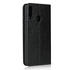 Leather Case Stands Flip Cover Holder for Samsung Galaxy A20s Black