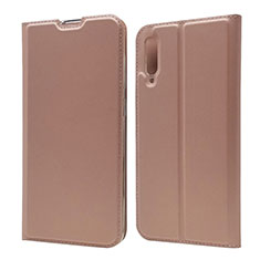 Leather Case Stands Flip Cover Holder for Samsung Galaxy A70S Rose Gold