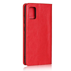 Leather Case Stands Flip Cover Holder for Samsung Galaxy M40S Red