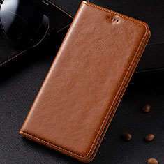 Leather Case Stands Flip Cover Holder for Samsung Galaxy M60s Orange