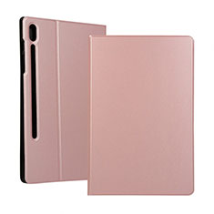 Leather Case Stands Flip Cover Holder for Samsung Galaxy Tab S6 10.5 SM-T860 Rose Gold