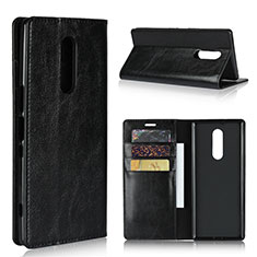 Leather Case Stands Flip Cover Holder for Sony Xperia 1 Black