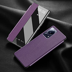 Leather Case Stands Flip Cover Holder for Xiaomi Civi 1S 5G Purple