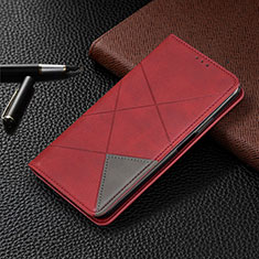 Leather Case Stands Flip Cover Holder for Xiaomi Mi Note 10 Lite Red