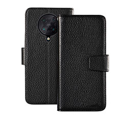 Leather Case Stands Flip Cover Holder for Xiaomi Poco F2 Pro Black