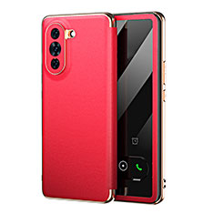 Leather Case Stands Flip Cover Holder GS1 for Huawei Nova 10 Pro Red