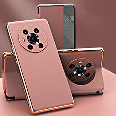 Leather Case Stands Flip Cover Holder GS2 for Huawei Honor Magic3 5G Rose Gold