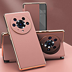 Leather Case Stands Flip Cover Holder GS2 for Huawei Honor Magic3 Pro 5G Rose Gold