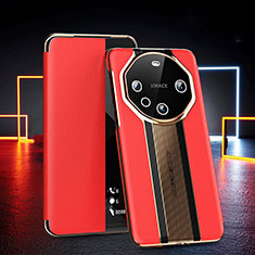 Leather Case Stands Flip Cover Holder GS4 for Huawei Mate 60 Red