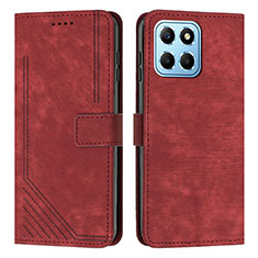 Leather Case Stands Flip Cover Holder H01X for Huawei Honor 70 Lite 5G Red