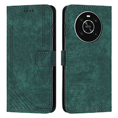 Leather Case Stands Flip Cover Holder H01X for Huawei Honor Magic4 Lite 4G Green