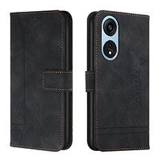 Leather Case Stands Flip Cover Holder H01X for Huawei Honor X5 Plus Black