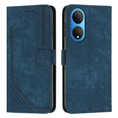 Leather Case Stands Flip Cover Holder H01X for Huawei Honor X7 Blue