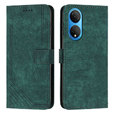 Leather Case Stands Flip Cover Holder H01X for Huawei Honor X7 Green