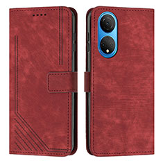 Leather Case Stands Flip Cover Holder H01X for Huawei Honor X7 Red