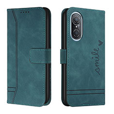 Leather Case Stands Flip Cover Holder H01X for Huawei Nova 9 SE Green