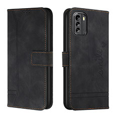 Leather Case Stands Flip Cover Holder H01X for Nokia G60 5G Black