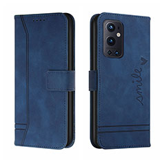 Leather Case Stands Flip Cover Holder H01X for OnePlus 9 Pro 5G Blue