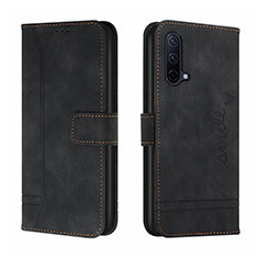 Leather Case Stands Flip Cover Holder H01X for OnePlus Nord CE 5G Black