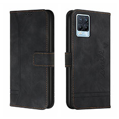 Leather Case Stands Flip Cover Holder H01X for Realme 8 4G Black