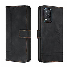 Leather Case Stands Flip Cover Holder H01X for Realme 8s 5G Black