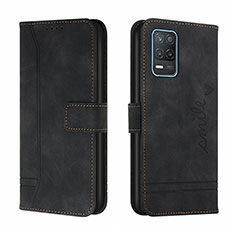 Leather Case Stands Flip Cover Holder H01X for Realme 9 5G India Black