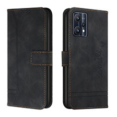 Leather Case Stands Flip Cover Holder H01X for Realme 9 Pro+ Plus 5G Black