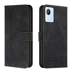 Leather Case Stands Flip Cover Holder H01X for Realme C30 Black