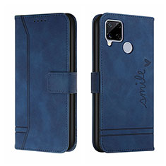 Leather Case Stands Flip Cover Holder H01X for Realme Narzo 30A Blue