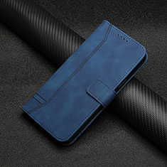 Leather Case Stands Flip Cover Holder H01X for Samsung Galaxy A73 5G Blue