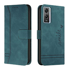 Leather Case Stands Flip Cover Holder H01X for Vivo Y72t Green