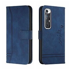 Leather Case Stands Flip Cover Holder H01X for Xiaomi Mi 10S 5G Blue