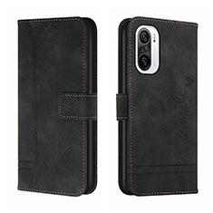 Leather Case Stands Flip Cover Holder H01X for Xiaomi Redmi K40 Pro+ Plus 5G Black