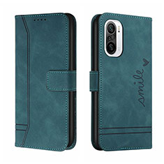 Leather Case Stands Flip Cover Holder H01X for Xiaomi Redmi K40 Pro+ Plus 5G Green