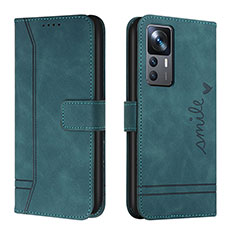 Leather Case Stands Flip Cover Holder H01X for Xiaomi Redmi K50 Ultra 5G Green