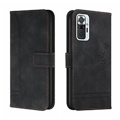 Leather Case Stands Flip Cover Holder H01X for Xiaomi Redmi Note 10 Pro Max Black