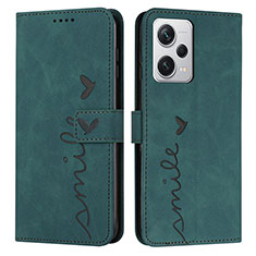 Leather Case Stands Flip Cover Holder H01X for Xiaomi Redmi Note 12 Explorer Green