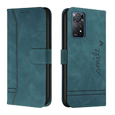 Leather Case Stands Flip Cover Holder H01X for Xiaomi Redmi Note 12 Pro 4G Green