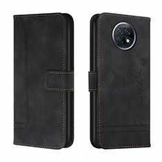 Leather Case Stands Flip Cover Holder H01X for Xiaomi Redmi Note 9 5G Black