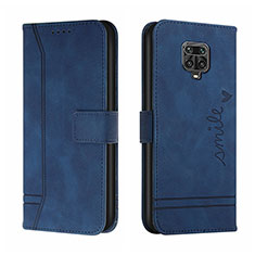 Leather Case Stands Flip Cover Holder H01X for Xiaomi Redmi Note 9 Pro Blue