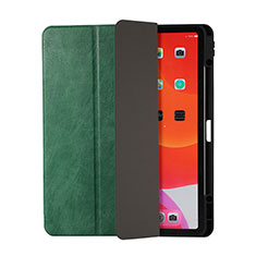 Leather Case Stands Flip Cover Holder H02 for Apple iPad Pro 12.9 (2021) Green