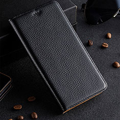 Leather Case Stands Flip Cover Holder H02P for Google Pixel 6 5G Black