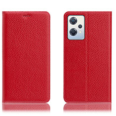 Leather Case Stands Flip Cover Holder H02P for OnePlus Nord CE 2 Lite 5G Red