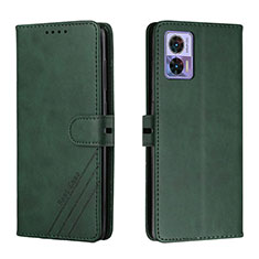 Leather Case Stands Flip Cover Holder H02X for Motorola Moto Edge 30 Lite 5G Green