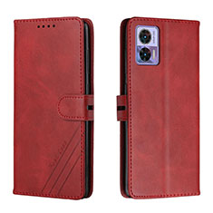 Leather Case Stands Flip Cover Holder H02X for Motorola Moto Edge 30 Neo 5G Red