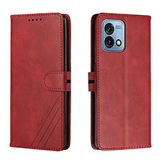 Leather Case Stands Flip Cover Holder H02X for Motorola Moto G Stylus (2023) 4G Red